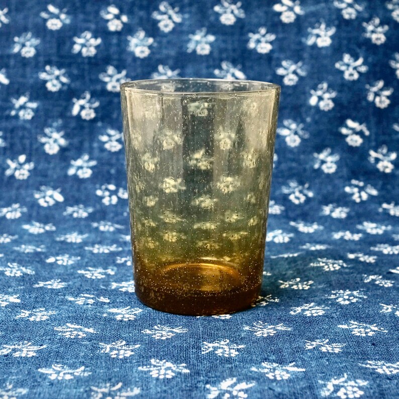 Recycled Bubble Glass Tumbler Tuscan Yellow Etsy