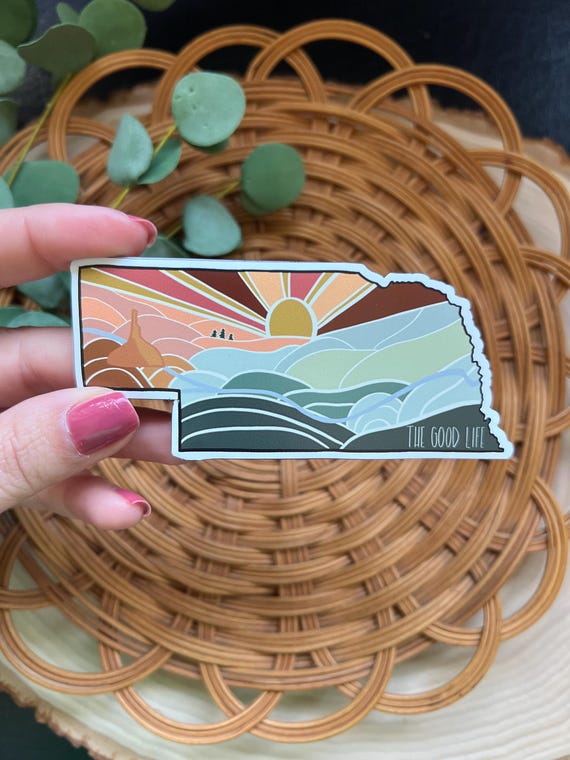 Nebraska Magnet: Waterproof Travel Souvenir (4"X1.78")