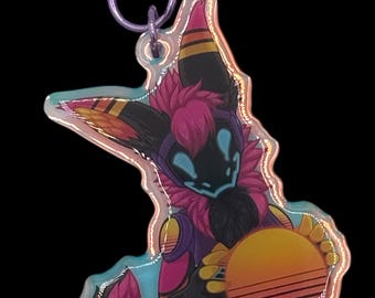 Synthwave Protogen Keychain