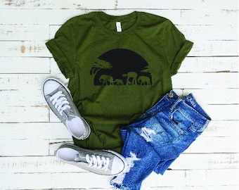 Elephant and Space Walker Sunset Parade - Digital SVG and DFX Files