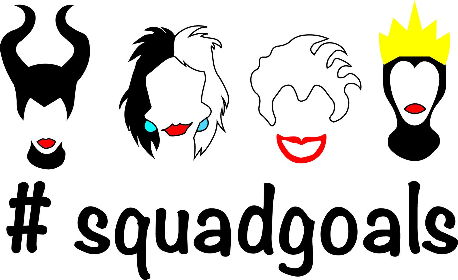 Villain Squad Goals Digital SVG File Etsy