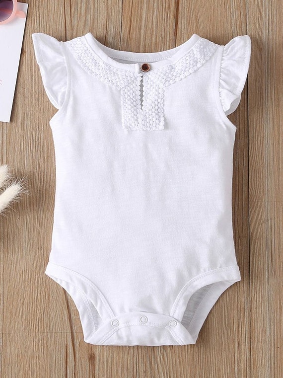 baby girl flutter sleeve onesie