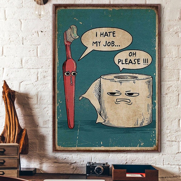 I Hate My Job Bathroom Etsy