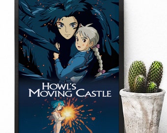 Howls Moving Castle Anime Manga Movie Large CANVAS Art Print Gift A0 A1 A2 A3 A4 