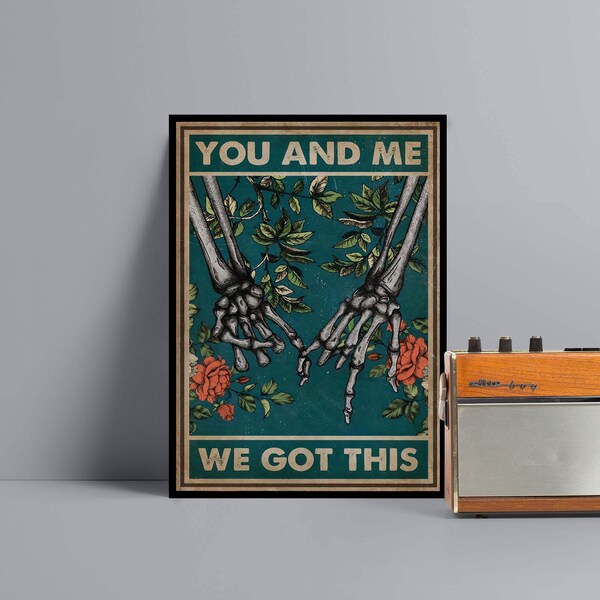 Skeleton Poster Etsy