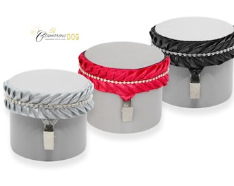Dog show armband number holder - Gentle sparkle - gray, red, black