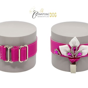 Soporte del número del brazalete de la exposición canina - Princess dream - rosa profundo