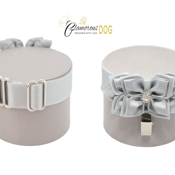 Dog show armband number holder - Sense of elegance - grey
