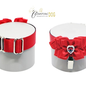 Dog show armband number holder - Sense of elegance - red