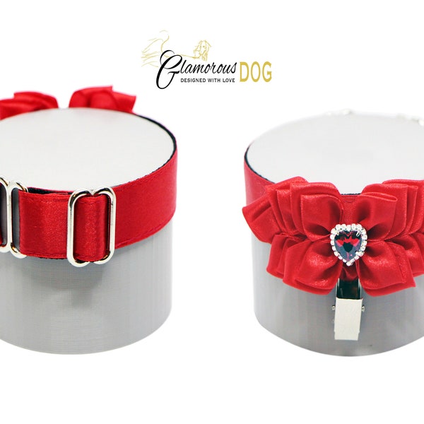 Dog show armband number holder - Sense of elegance - red