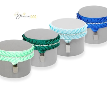 Dog show armband number holder - Gentle sparkle - green or blue choice