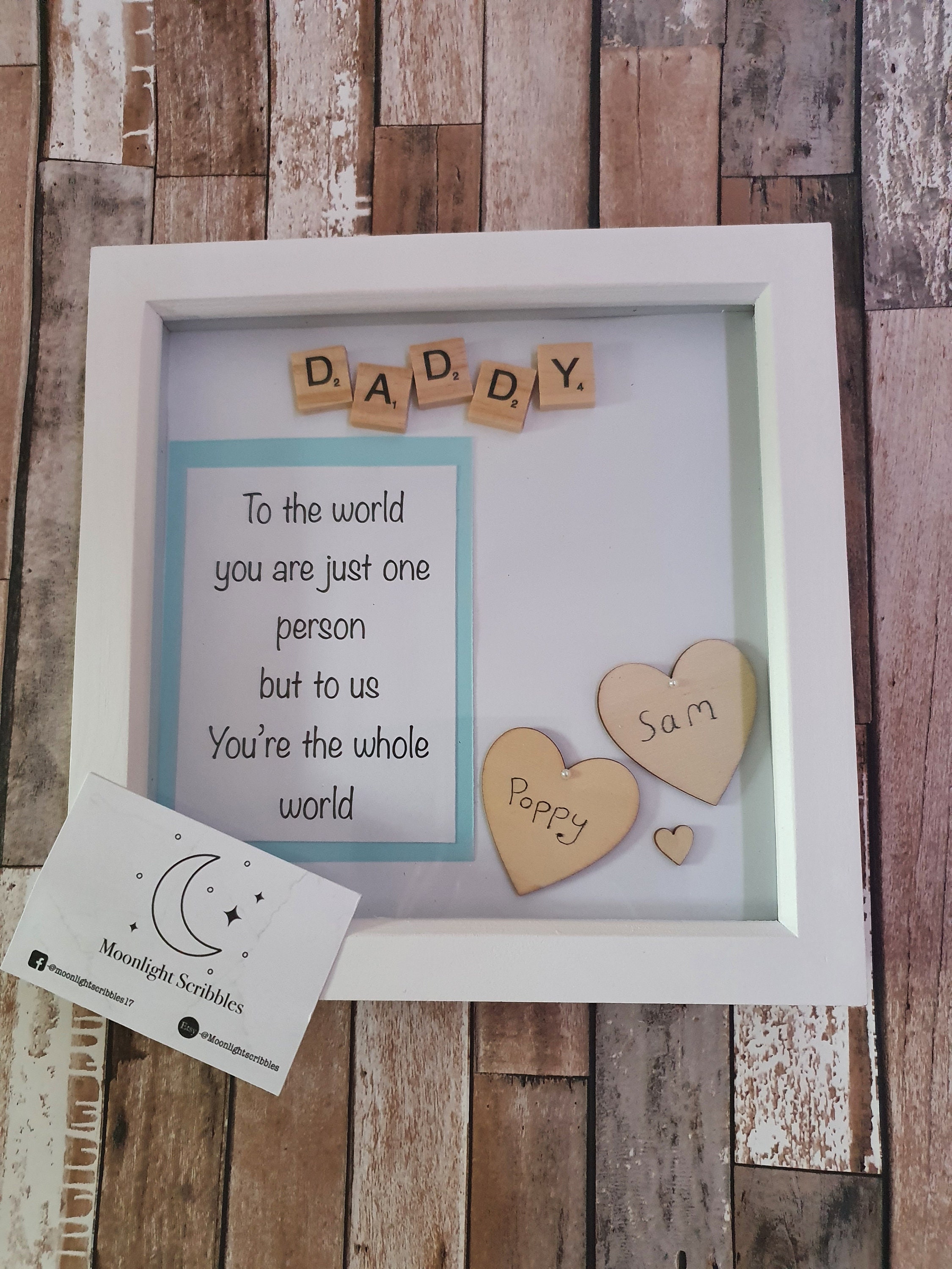 Personalised Daddy box frame Etsy