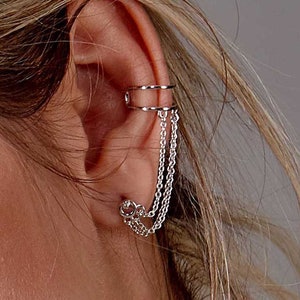 Halo Double Post Earring, Double Piercing Earrings, Multiple