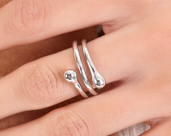 Sterling Silver Adjustable Coil Ring