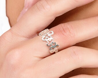 Splash Ring Flower Ring Silver Ring Women Designer Silver Jewellery Gift for Her Designer Ring Sterling Silver Ring Molten Ring