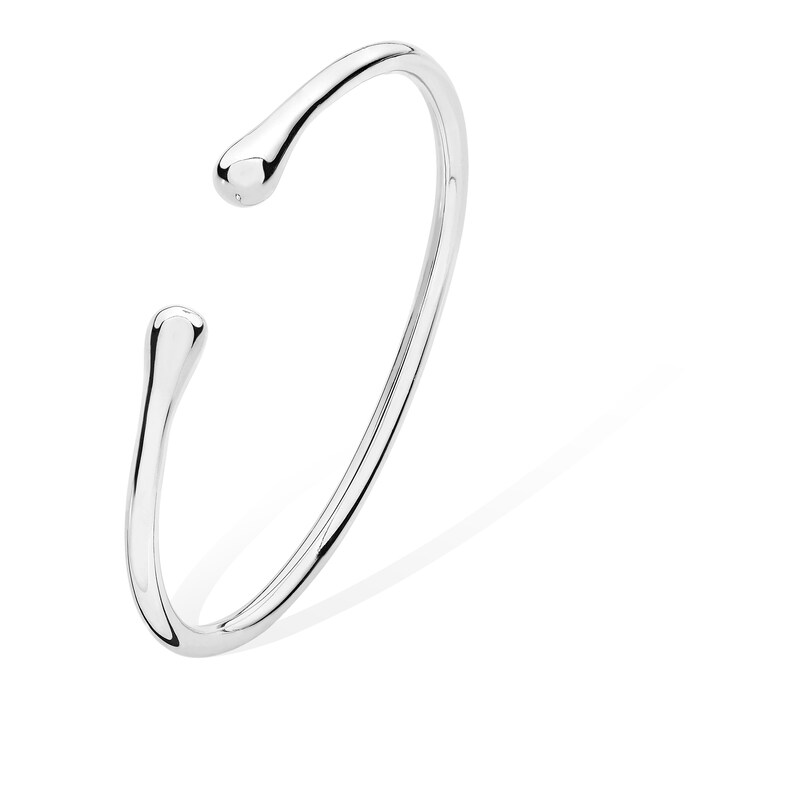 Twist Silver Bangle, Simple Bracelet, Stackable Bangle, Designer Silver Bangle, Flexible Twist Bangle, Open Silver Bangle, Flexi Bangle image 2