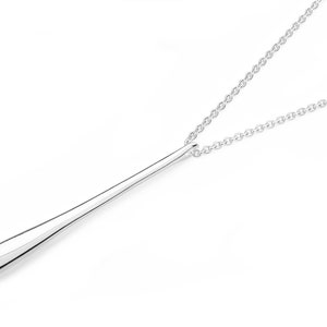 Long Drop Necklace, Long Necklace, Adjustable Long Necklace, Removable Drop Pendant, Tear Drop Silver, Designer Jewellery, British Silver image 4