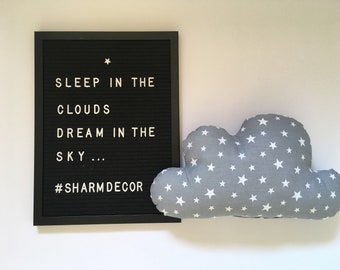 Gray Cloud Pillow, Cloud Pillow, Modern Baby Nursery, Baby Shower Gift, New Baby Gift, Gift for Kids, Nursery Decor