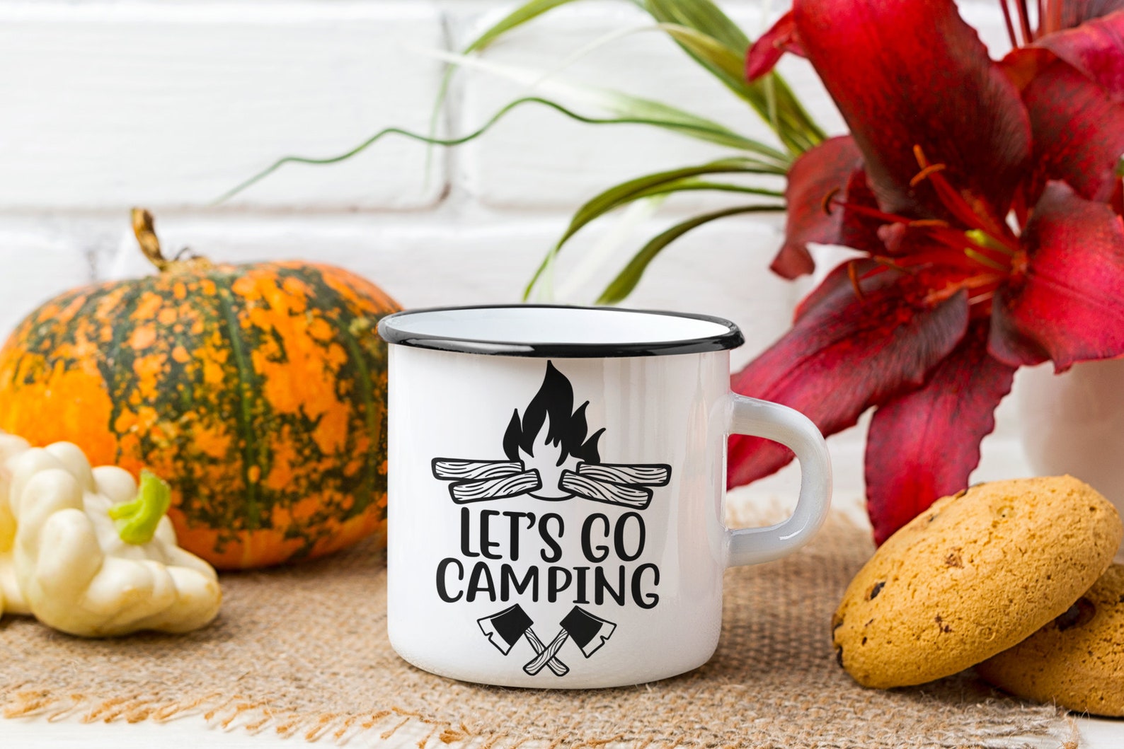 Tasse émaillée Blanche – Mug De Camping Ou Voyage, Style Rétro (neuf)