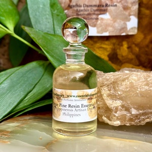 Dammar Pine Essential Oil  Philippines Rare Agathis dammara  Amboina pine East indian kauri Encaustic Paint Cats Eye Tree Resin Filipino Oil