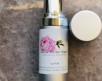 Oat Carrier Oil  Cold Pressed Plant Ceramides Avena sativa  Netherlands  Anti-Aging  Vitamin E  Eczema  Dermatitis  Absorbs To Silky Finish