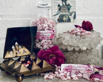 Damask Rose Monastery Incense Premium Handmade Frankincense Greece Monastic Incense Meditation Relaxation Rose Smoke Sacred Orthodox Incense