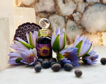 Blue Lotus Absolute Thailand Hexane Free Rare Small Production Nymphaea caerulea  Chakra Anointing  Hallucination  Meditation  Perfume Oil
