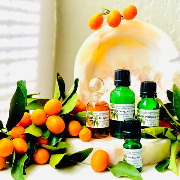 Mandarin Petitgrain Essential Oil Citrus delicious tenore Corsica  Intensely Sweet Floral  Beautiful Perfumery Ingredient Helps Sleep Stress