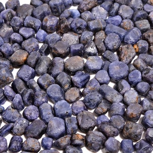 Natural Raw Blue Sapphire Gemstones Rough Stones Jewelry Making Wholesale Loose Bulk DIY Supply Chakra Healing Energy Crystals Birthstone