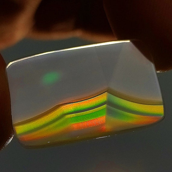 16ct 'A' Grade Rainbow IRIS AGATE ~Multi-Color Fire~ 1-of-a-kind ~100% Natural