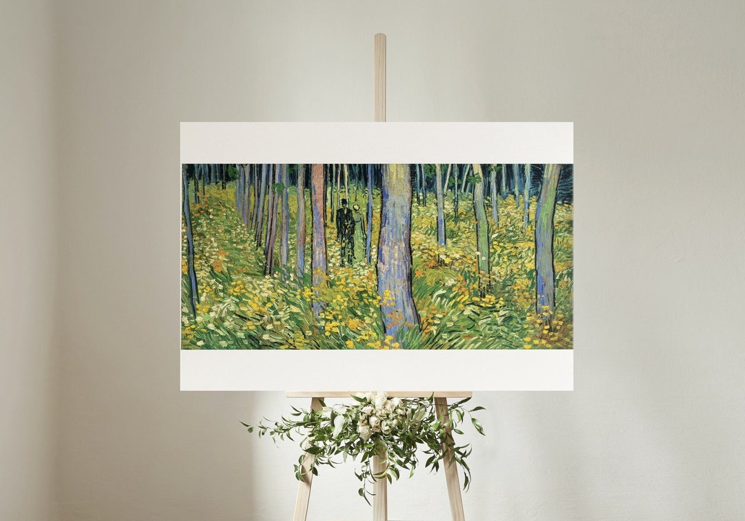 Van Gogh Undergrowth With Two Figures, Wall Art, AI Art, Digital