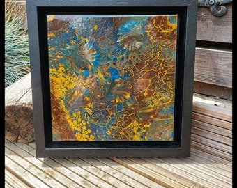 Original Abstract Acrylic Framed Painting - Oblivion