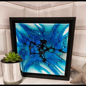 Original Abstract Acrylic Painting - &#39;Blue Jean Baby&#39;