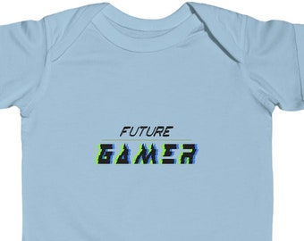 Future gamer infant bodysuit, cute baby clothes, babysuit with saying