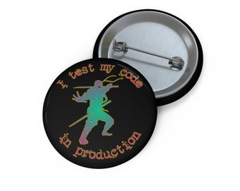 Funny Coding Pin for Laptop Case, Small Gift for Programmer, Pin Funny Round, Pin Funny Nerdy, Software Engineer Pin