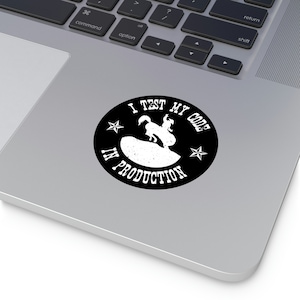 Funny Coding Sticker for Laptop, Small Gift for Programmer, Sticker Funny Round, Sticker Funny Nerdy, Software Engineer Stickers