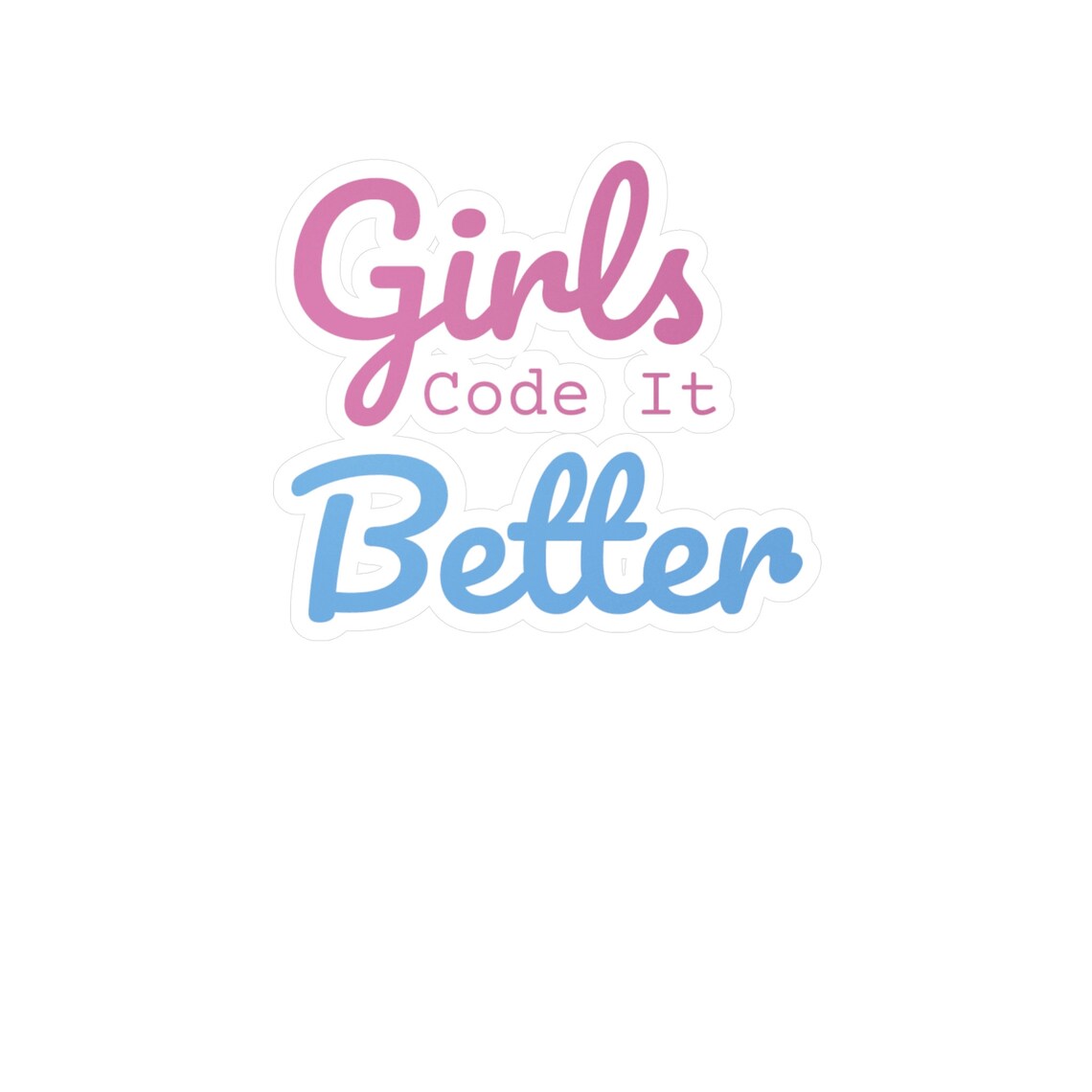 Sticker for Female Coder | Sticker for Laptop | Girls Code It Better ...
