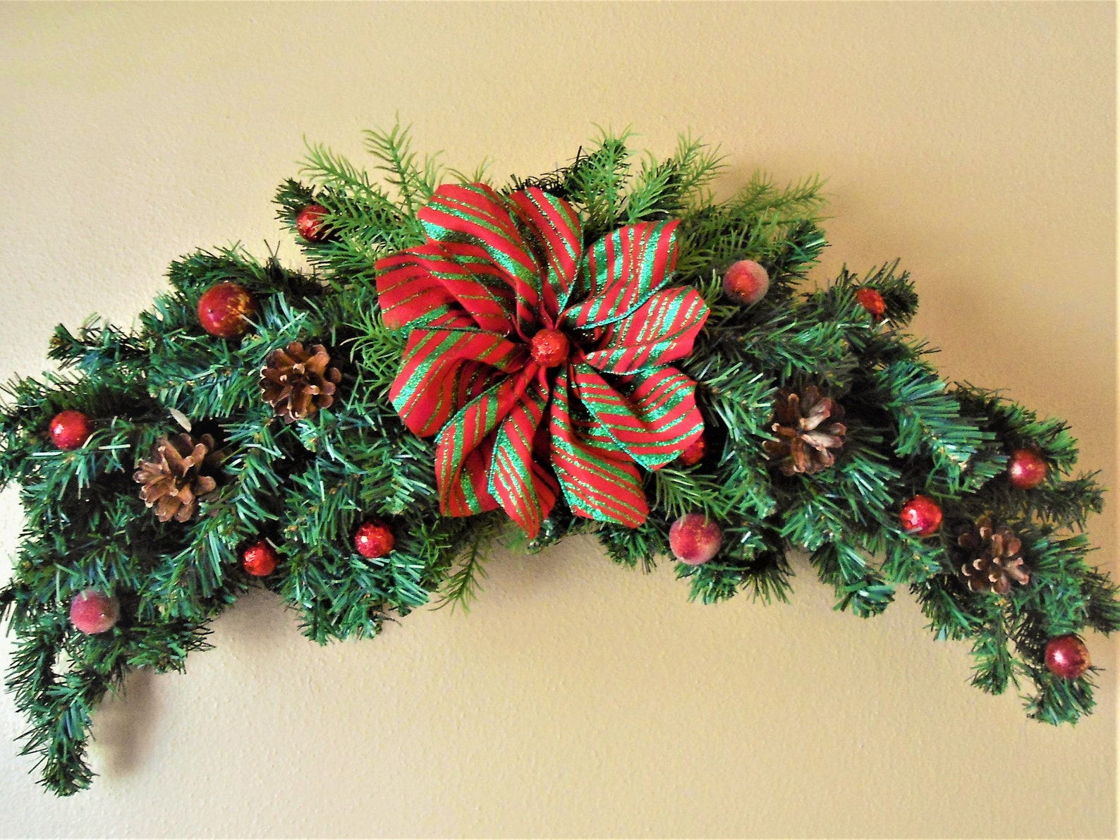 Christmas bough Christmas home decor Christmas wreath Etsy