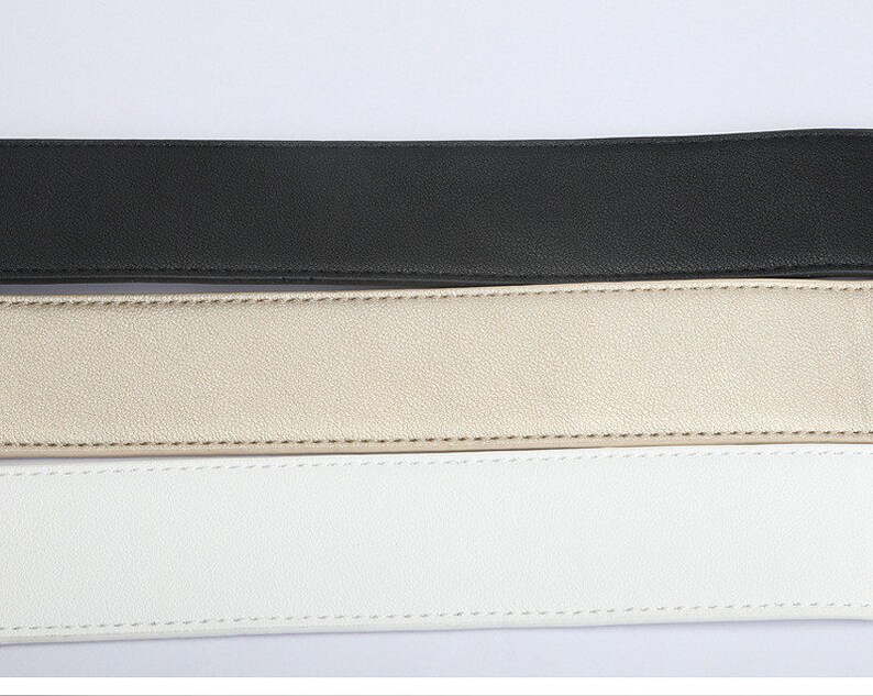 Genuine Leather Metal Ring Purse Strap New Replacement Shoulder Handbag Chain Cross-body Strap Bag Pochette Handle 4.5cm Width 89cm Long