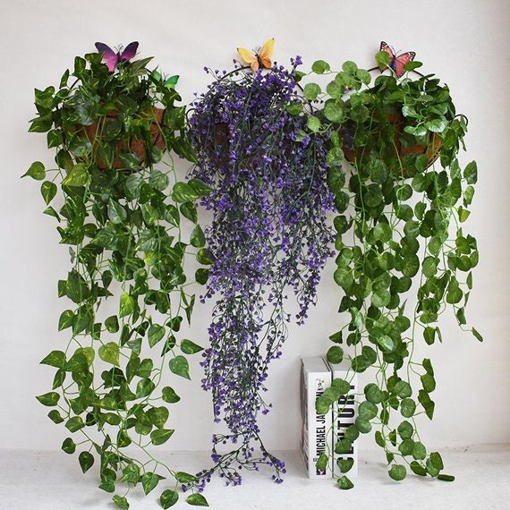 Artificial Flower Fake Plants Wall Hanging Decor For Wedding Romantic Living Room Hotel Dedroom Decoration - Wall Hanging Pot Plants Artificial Flower Fake Plants Wall Hanging Decor For Wedding Romantic Living Room Hotel Dedroom Decoration - Wall Hanging Pot Plants