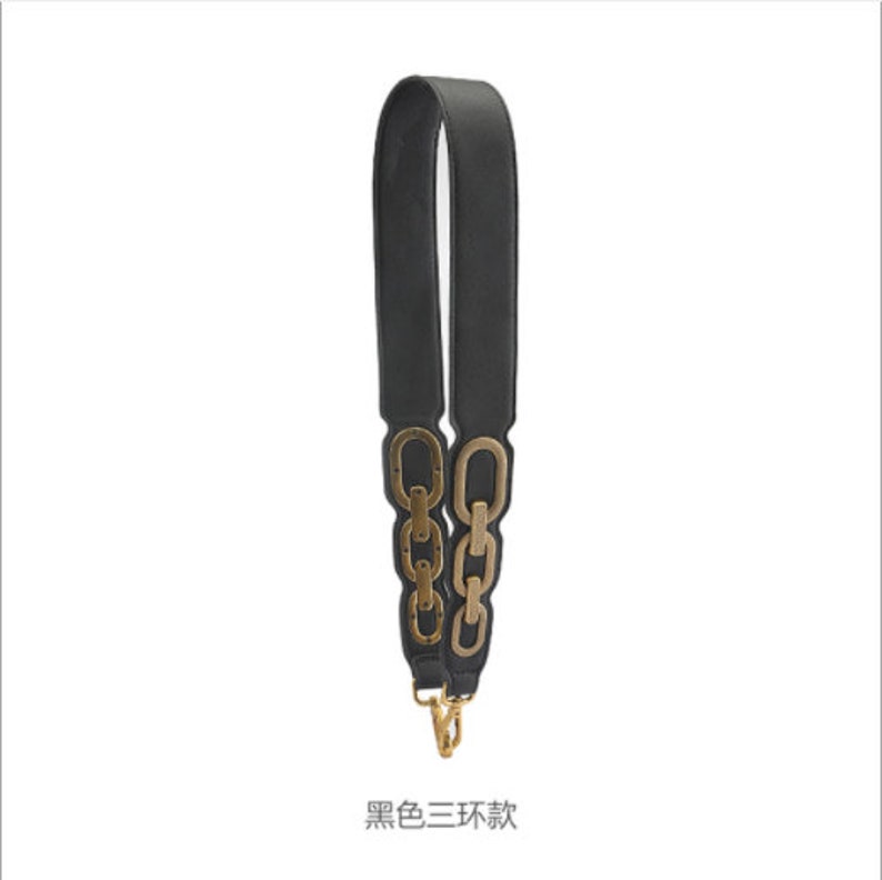 Genuine Leather Metal Ring Purse Strap New Replacement Shoulder Handbag Chain Cross-body Strap Bag Pochette Handle 4.5cm Width 89cm Long