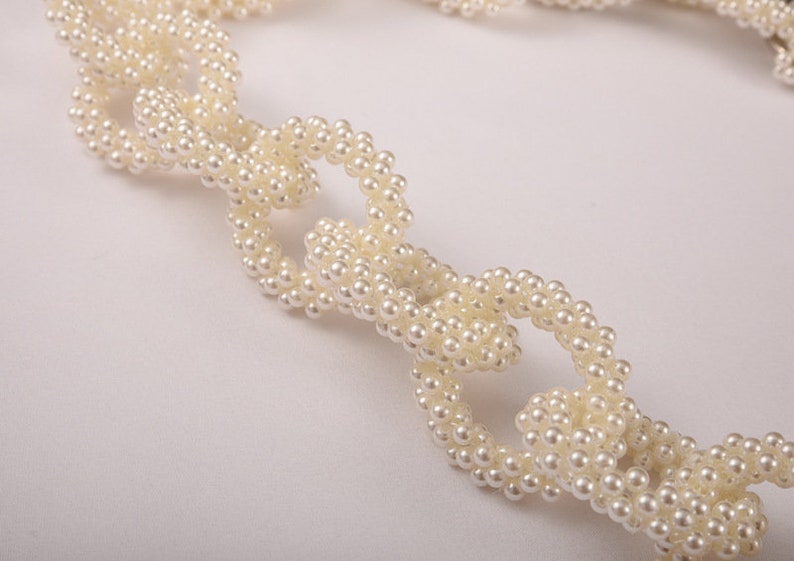 Fashion High Quality Pearls Purse Chain Strap Bling Gem Strap Chain O Rring Clasps Decorative Chain Handbag Strap Thick Bag Handle Chain