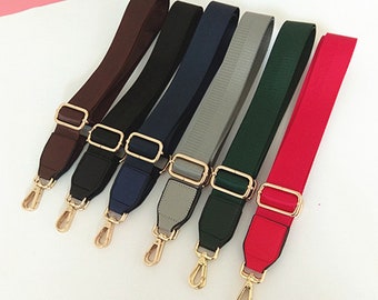 1Pc 3.8cm Largeur Réglable 120cm Long Purse Strap Belt With PU Leather End, Nylon Webbing Shoulder Handbag Handle Chain, Crossbody Bag Strap