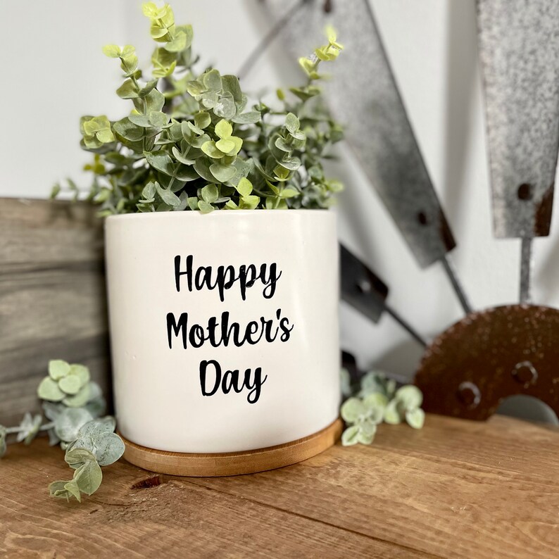 Mother's Day Planters 5 Inch Cute Plant Pots Funny Etsy