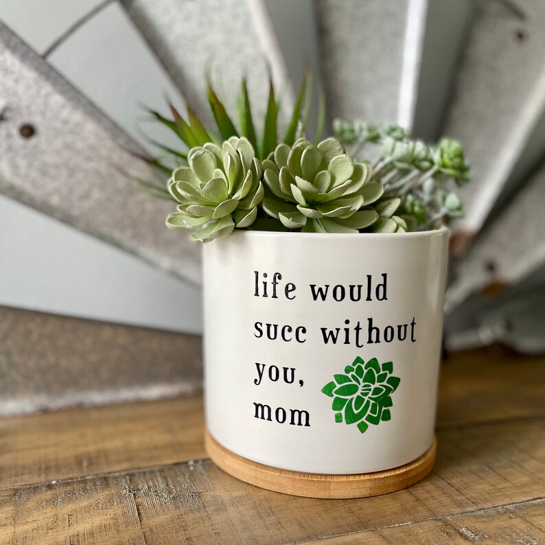 Mother's Day Planters 5 Inch Cute Plant Pots Funny Etsy