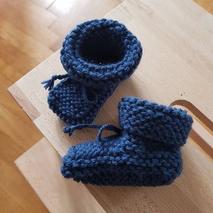 Organic merino autumn/winter slippers from birth to 6 months