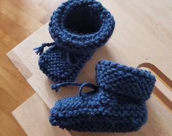 Organic autumn/winter merino slippers from birth to 6 months