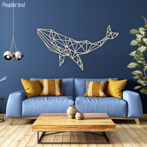 Wooden whale A / Wall decoration / Children's and baby's room