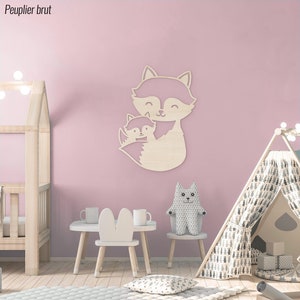 Renard En Bois A Decoration Murale Chambre Enfant Et Bebe Etsy
