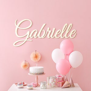 Wooden first name / Size L / 10 wood finishes / 12 typographies / Baby & child room decoration / Birthday / Wedding